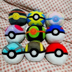 NWOT Pokéball Plush Set (9 Balls)